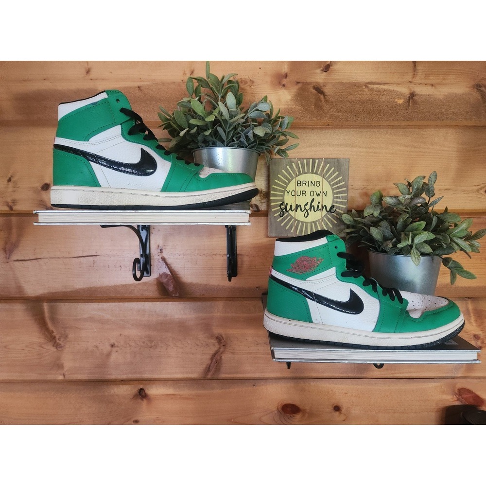 Air Jordan 1 Retro High OG Lucky Green DB4612-300 Sneakers Tumbled Leather Sz 7